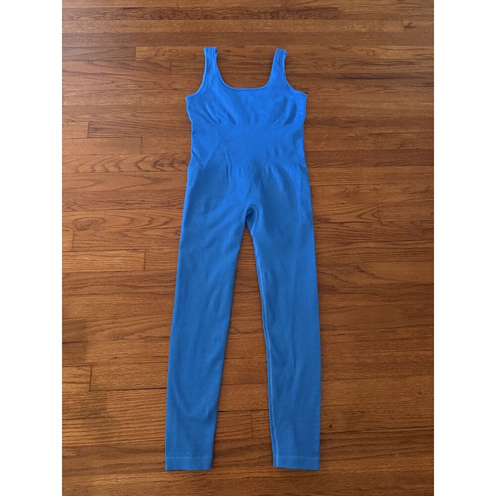 Cobalt Blue Ribbed Full Length Bodysuit